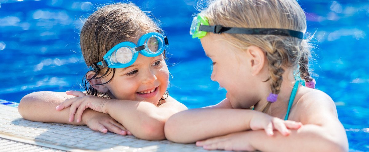 Two Girls Swimming