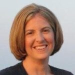 Woman with short hair, smiling